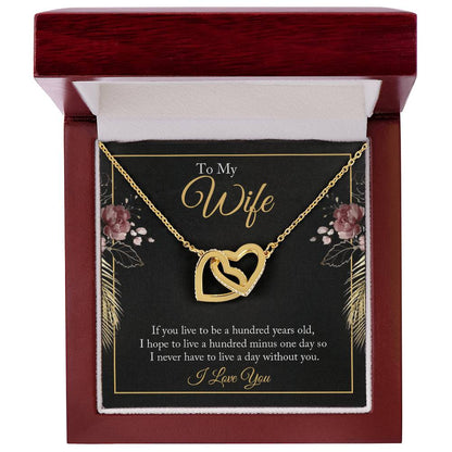 Anniversary Gift Interlocking Hearts - To My Wife Necklace Birthday Gift For Wife Necklace For Wife Gift For Wife Birthday Interlocking Hearts Necklace