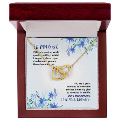 If There Is Another World - Inter-Locking Heart Necklace Interlocking Hearts Necklace