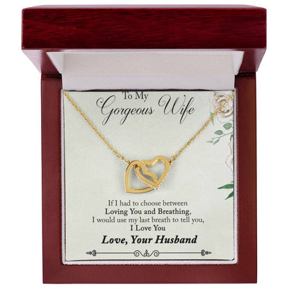 Gift For Wife - Interlocking Hearts Necklace