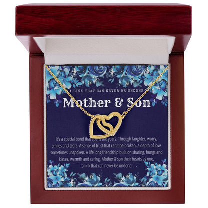 Mother & Son - Interlocking Necklace - A Link That Can Never Be Undone Interlocking Hearts Necklace
