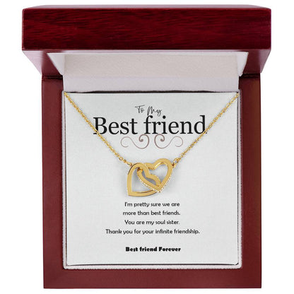 Best Friend Forever Interlocking Hearts Necklace