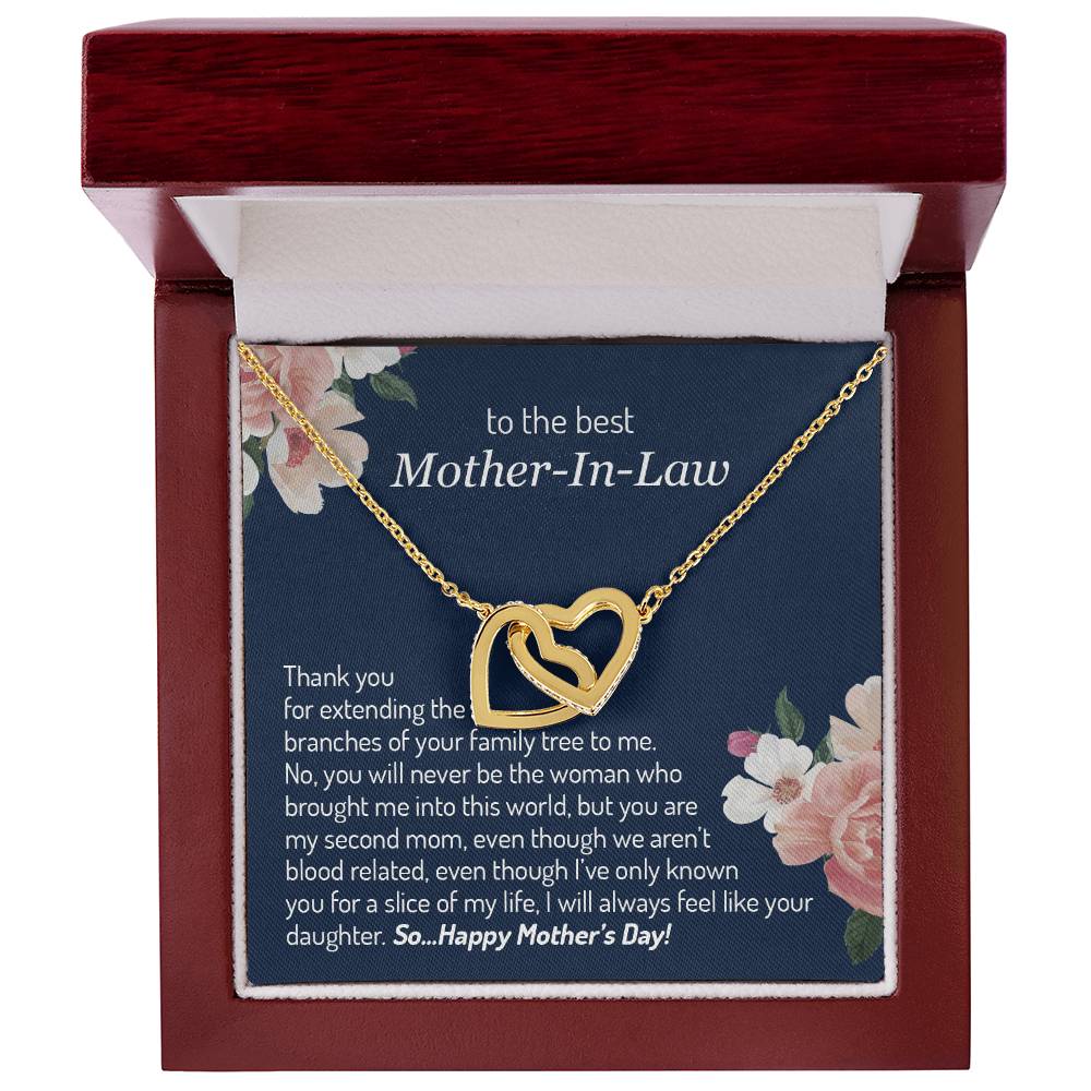 Mother’S Day ! For The Your Mother-In-Law Interlocking Hearts Necklace