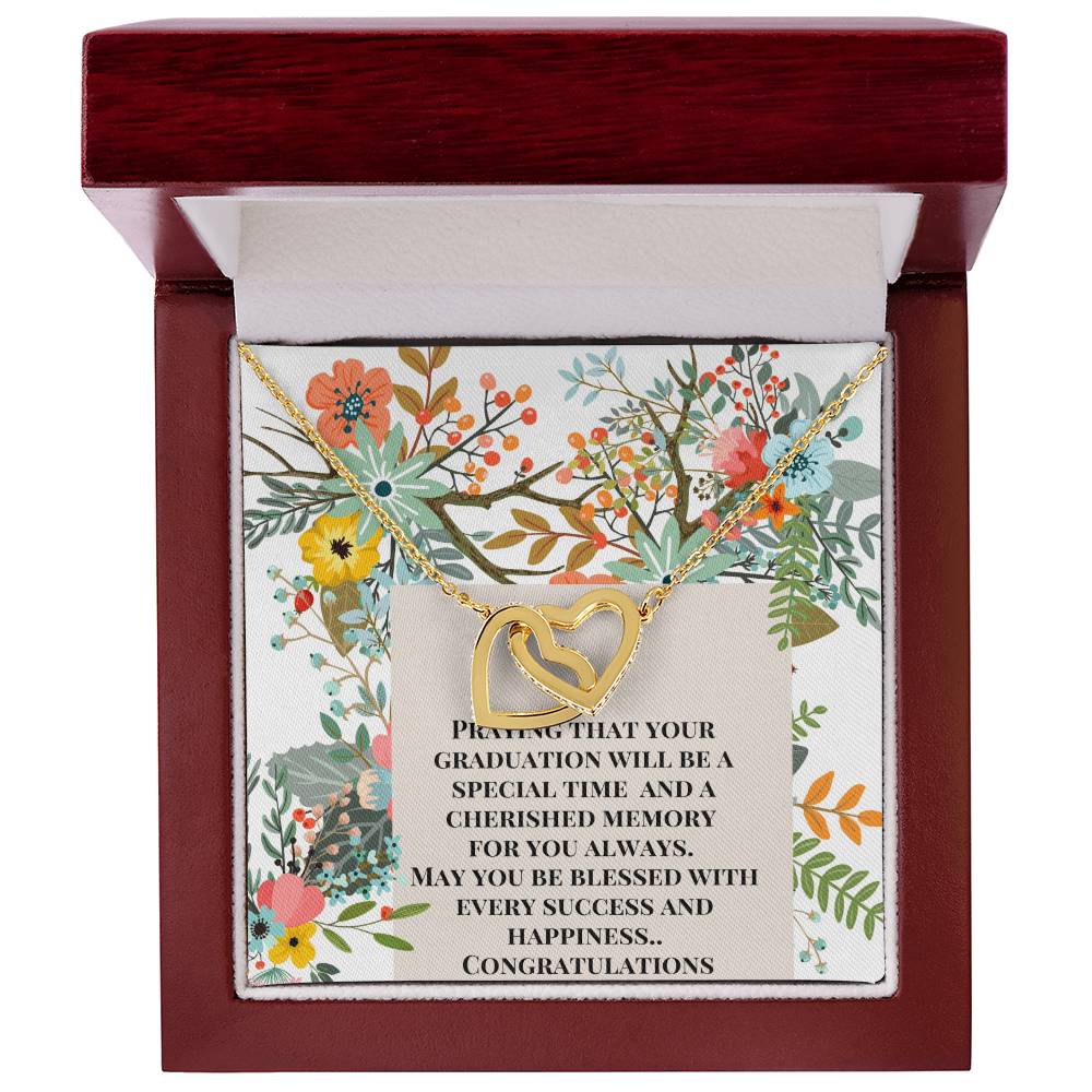 Graduation Gifts For Best Ffiend Interlocking Hearts Necklace