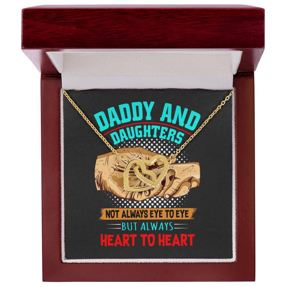 Daddy And Daughters Interlocking Hearts Necklace