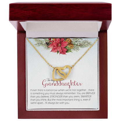To My Granddaughter Interlocking Hearts Necklace