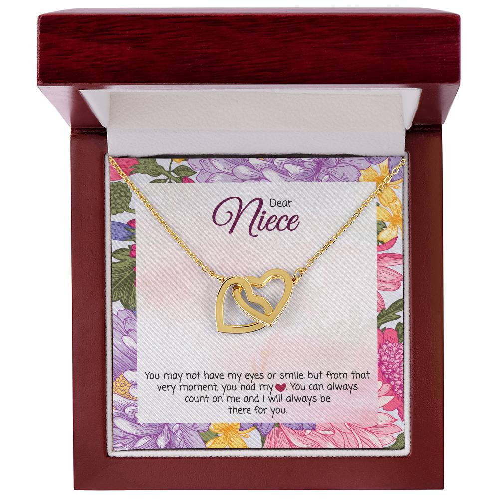 Interlocking Hearts Necklace For Niece