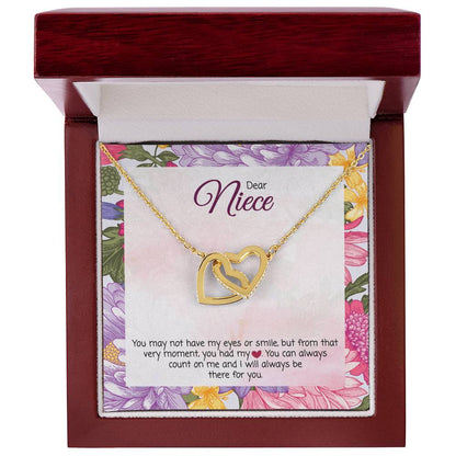 Interlocking Hearts Necklace For Niece