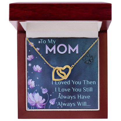 To My Mom - Interlocking Hearts Necklace