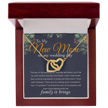 To My New Mom Interlocking Hearts Necklace
