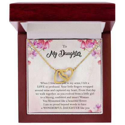 Interlocking Heart To Daughter Interlocking Hearts Necklace