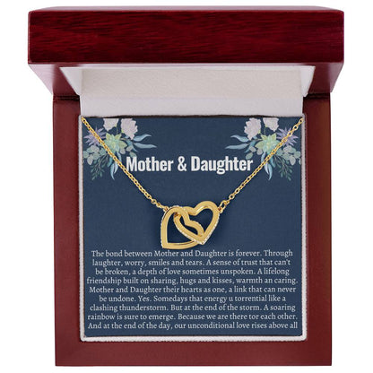 Mother & Daughter Interlocking Hearts Necklace