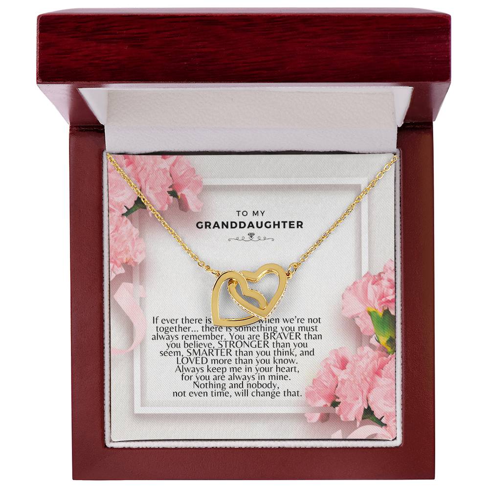 Interlocking Hearts - To Granddaughter Interlocking Hearts Necklace