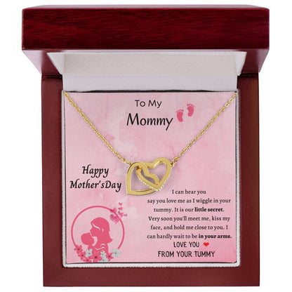 From Your Tummy - 2 Hearts - Necklace Interlocking Hearts Necklace