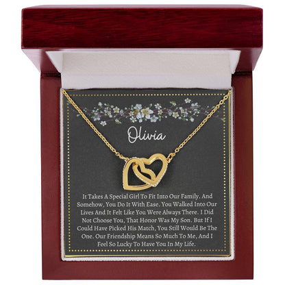 Interlocking Necklace Son'S Girlfriend Interlocking Hearts Necklace