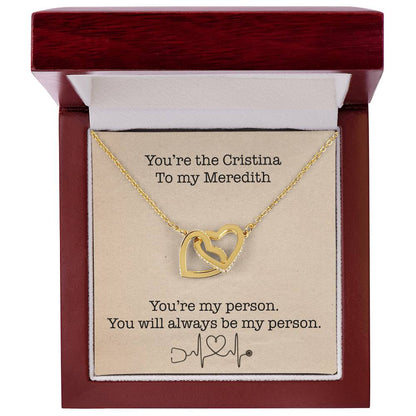 Grey'S Anatomy - You'Re My Person Interlocking Necklace Interlocking Hearts Necklace