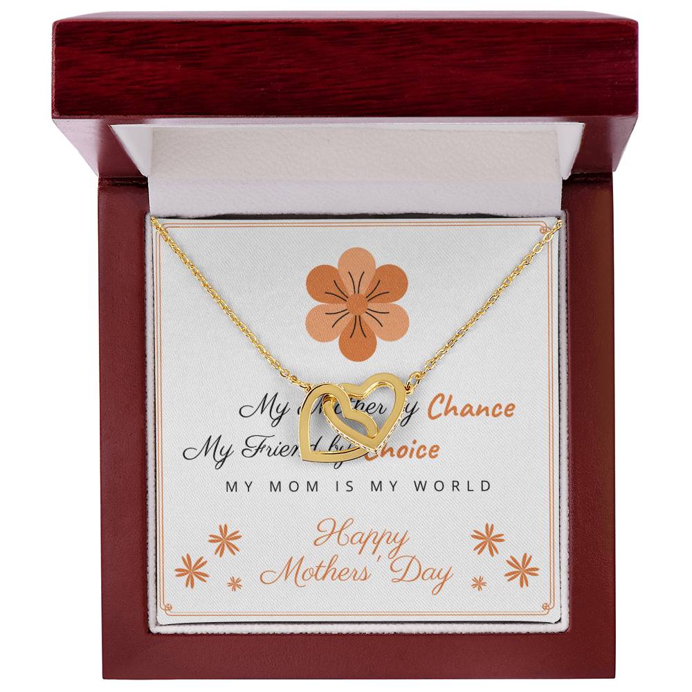 My Mother By Chance Interlocking Hearts Necklace
