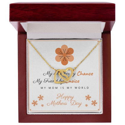 My Mother By Chance Interlocking Hearts Necklace