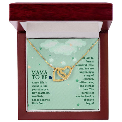 Interlocking Hearts Necklace Mama To Be A New Life
