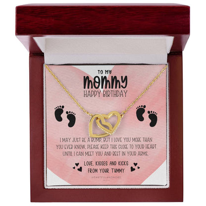 New Mom Birthday Pregnant Wife Birthday Gift Birthday Gift For Pregnant Wife Jewelry For Pregnant Wife Expecting Wife Birthday Interlocking Hearts Necklace