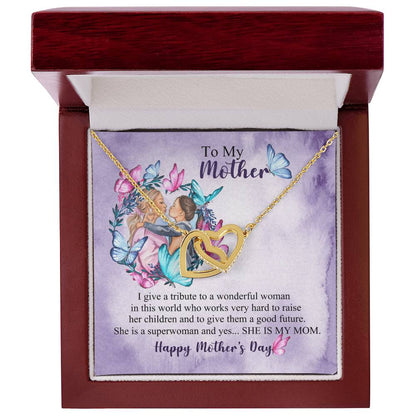Mothers Day Necklace Interlocking Hearts Necklace
