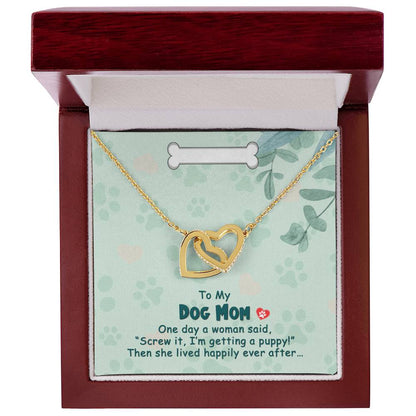 Interlocking Hearts Necklace To My Dog Mom One Day