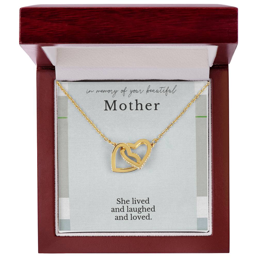 To My Mom Necklace Interlocking Hearts Necklace