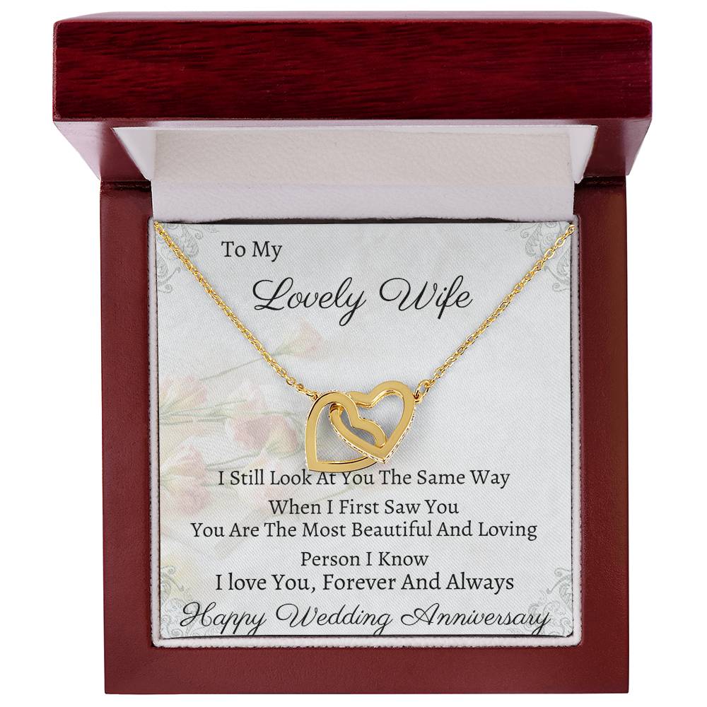 I Look At You The Same Way Interlocking Hearts Necklace