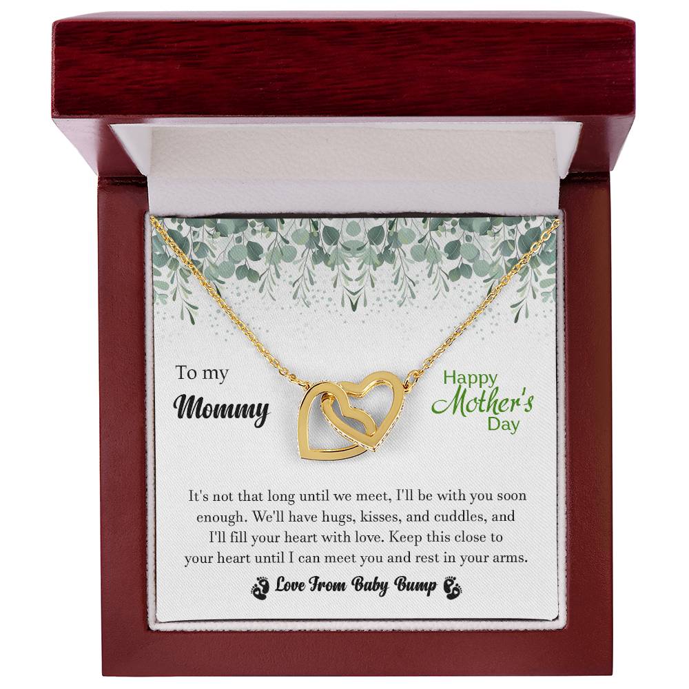 To My Mommy - From Baby Bump - Pregnancy Gift - Mother'S Day Gift - Luxury Necklace Interlocking Hearts Necklace