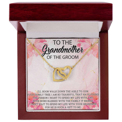 Grandmother Of The Groom Necklacegrandmother Wedding Giftgrandma Of The Groom Interlocking Hearts Necklacegrandma Wedding Gift From Groom
