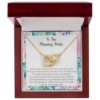 The Stunning Bride Gift Locked Heart Hearts Necklace Interlocking Hearts Necklace