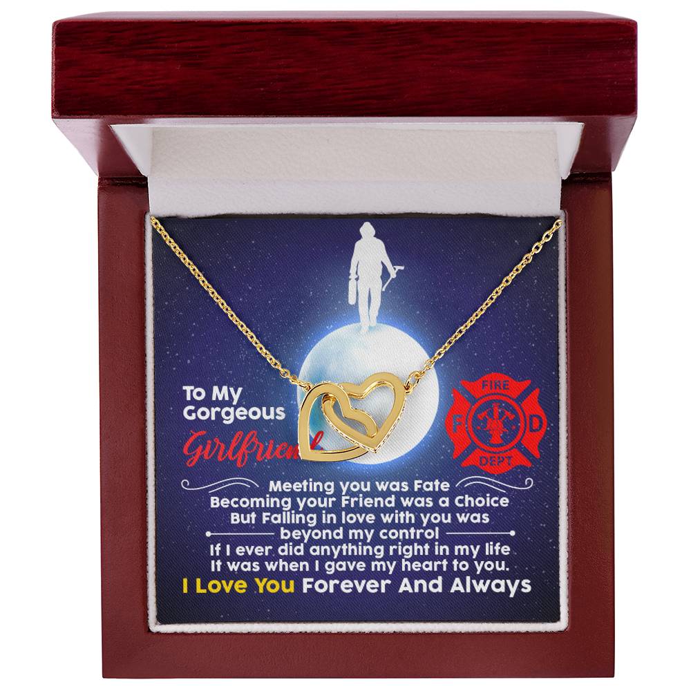 Firefighter'S Girlfriend - Interlocking Heart Necklace Interlocking Hearts Necklace