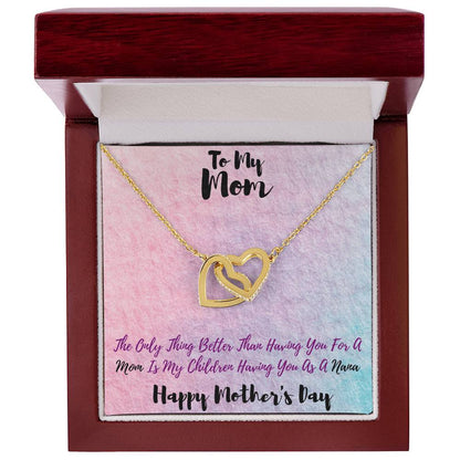 Happy Mothers Day Interlocking Hearts Interlocking Hearts Necklace
