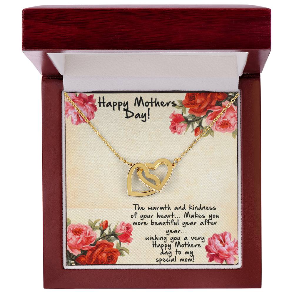 Mothers Day Heart Necklace Interlocking Hearts Necklace