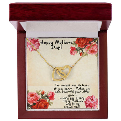 Mothers Day Heart Necklace Interlocking Hearts Necklace