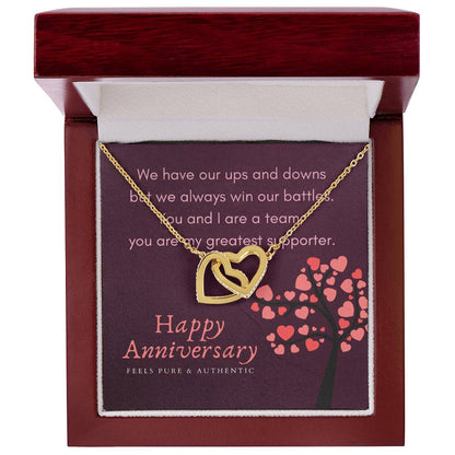 Heart Together Interlocking Hearts Necklace