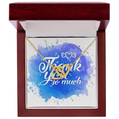 Thank You Interlocking Hearts Necklace
