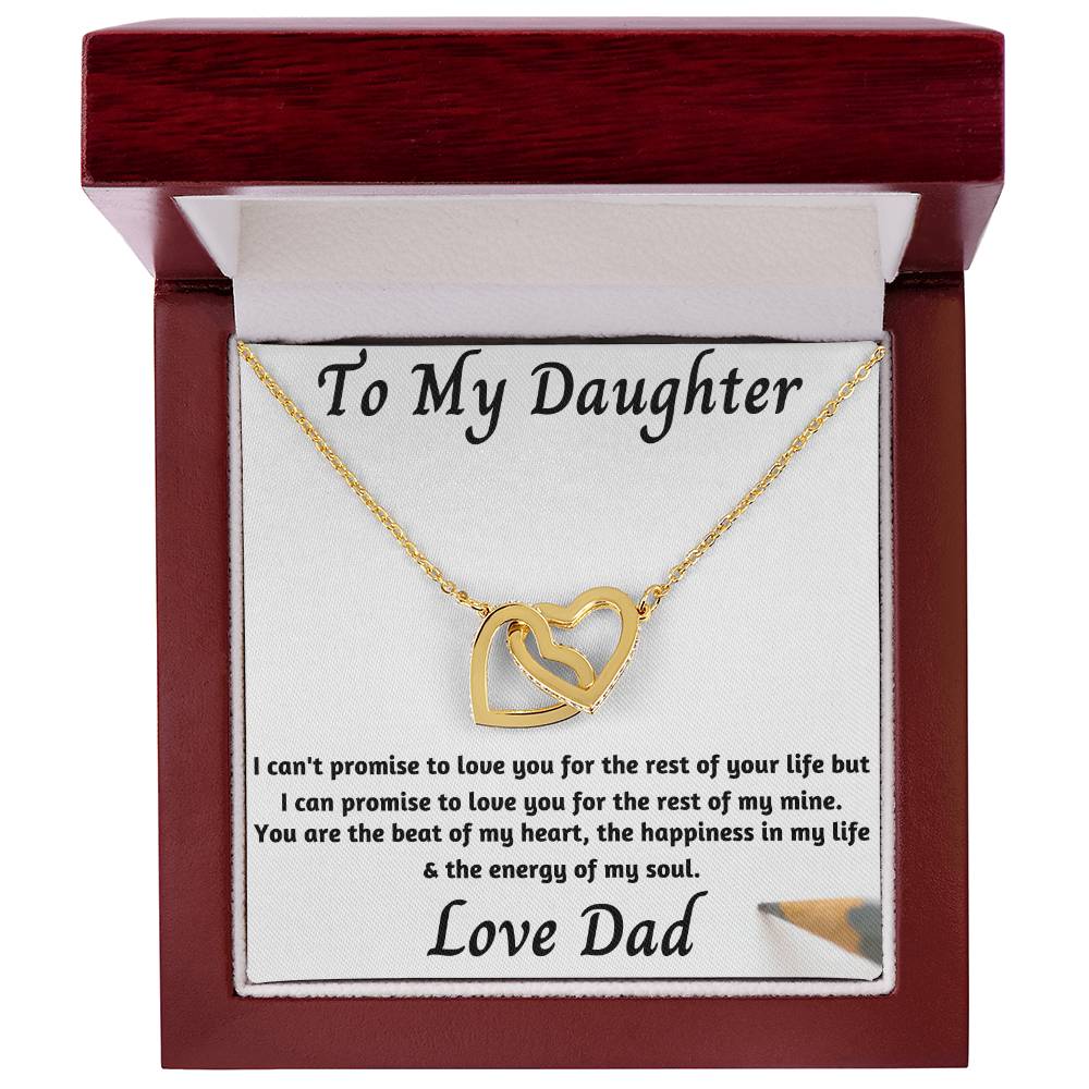Limited Edition To My Daughter Interlocking Hearts Necklace