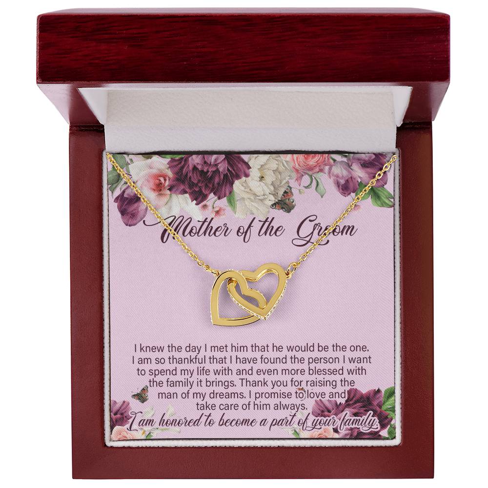 Mother Of The Groom Gift From Bride Mother Of The Groom Interlocking Heart Necklacepersonalized Gift For Mother Of The Groom Wedding Gift Interlocking Hearts Necklace