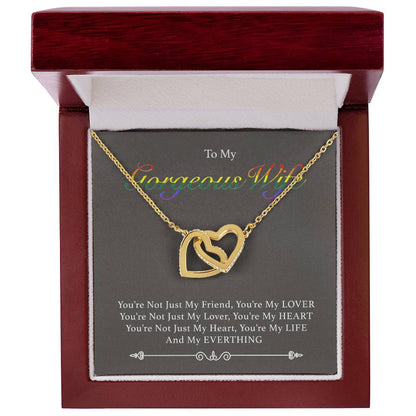 You'Re Not Just My Friend Interlocking Hearts Necklace