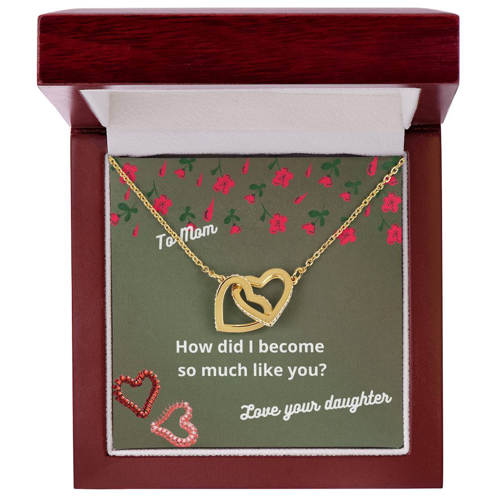 So Much Like You Two Hearts Necklace Interlocking Hearts Necklace