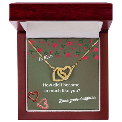 So Much Like You Two Hearts Necklace Interlocking Hearts Necklace