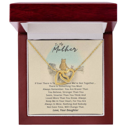 To My Mother - The Ever Tomorrow Necklace Gift Interlocking Hearts Necklace