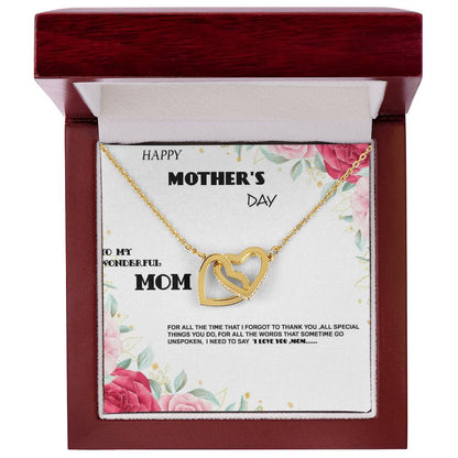 To My Mother Interlocking Hearts Necklace