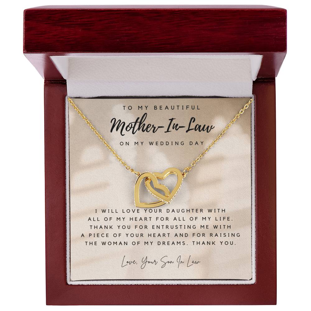 Mother Of The Bride Gift From Groom Mother In Law Gift On Wedding Day From Groom Gifts For Mother Of The Bride Future Mother-In-Law Interlocking Hearts Necklace