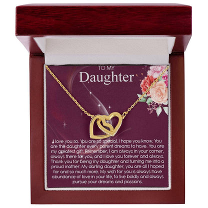 Interlocking Hearts Necklace Daughter Gift From Mom To Daughter Personalized Necklace For Daughter Gift For Daughter From Mom Daughter Gift