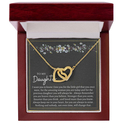 Gift For Daughter Interlocking Hearts Necklace