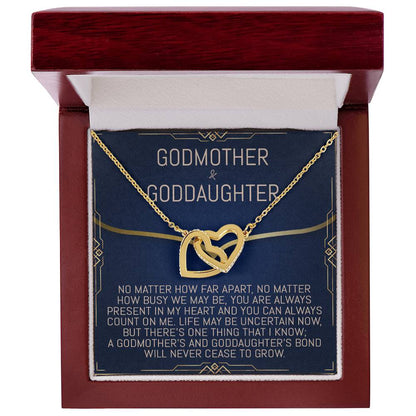 Godmother & Goddaughter Interlocking Hearts Necklace