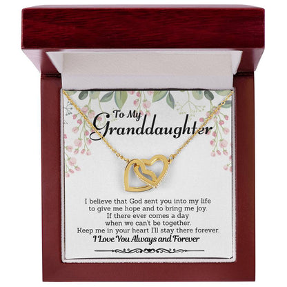 Interlocking Hearts Necklace-To My Granddaughter