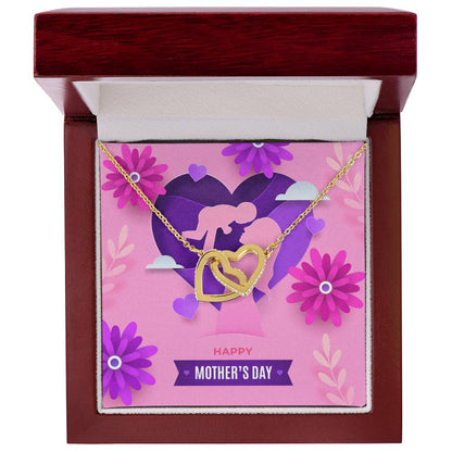 Happy Mother'S Day- Interlocking Heart Necklace Interlocking Hearts Necklace