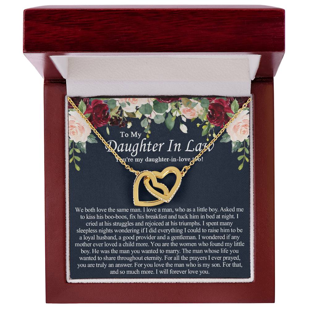 To My Daughter In Law Necklace Unique Daughter In Law Gift From Mother In Law Future Daughter In Law New Daughter In Law Jewelry Interlocking Hearts Necklace